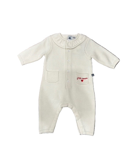 Petit Bateau - Ruffle Collar Knit Romper
