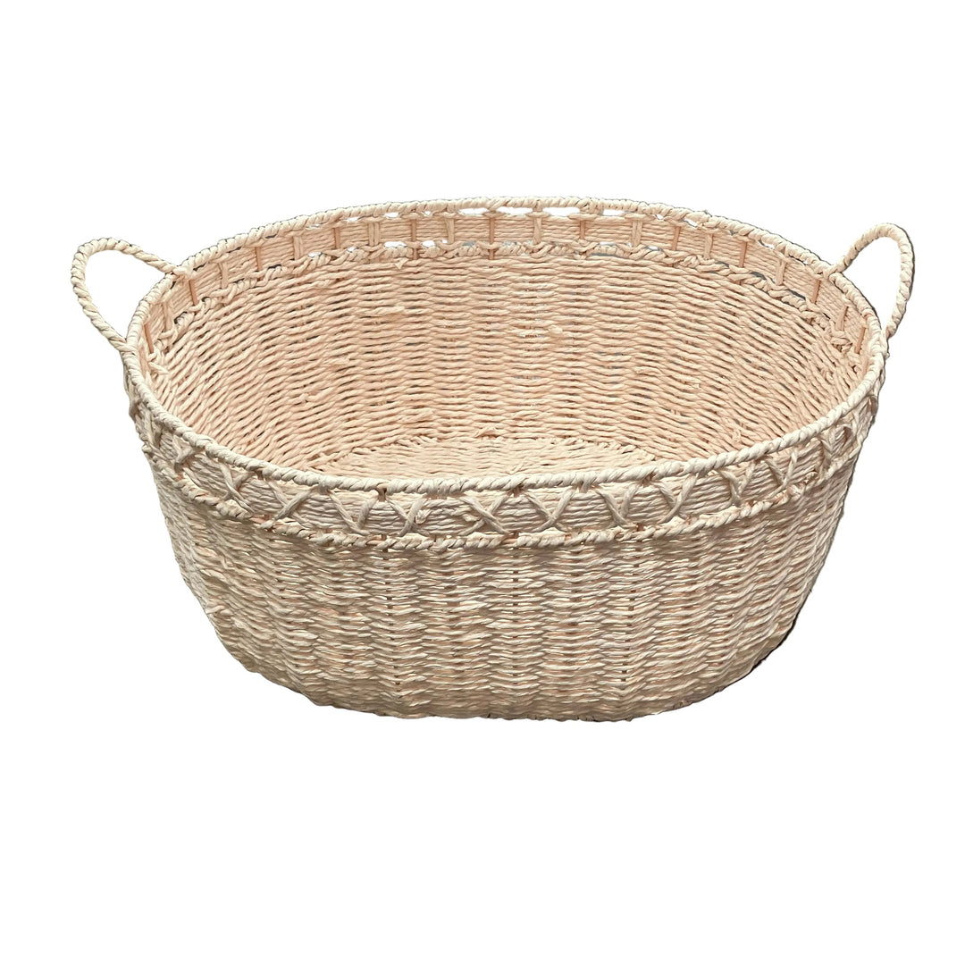 Pink Woven Large Basket product image