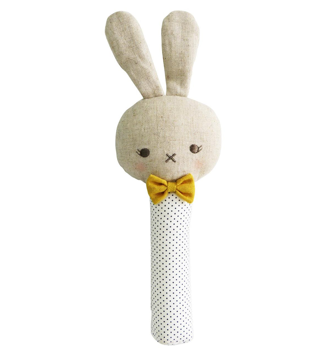 Alimrose Baby Roberto Bunny Squeaker – Soft Plush Baby Toy (Newborn Sensory Toy &amp; Luxury Baby Gift)