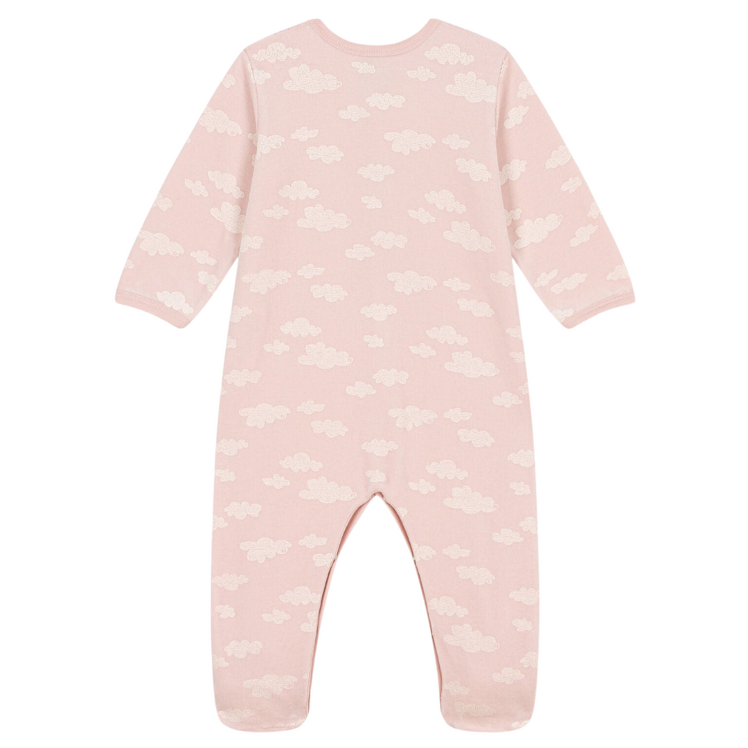 Petit Bateau - Velour Cloud Print Footie