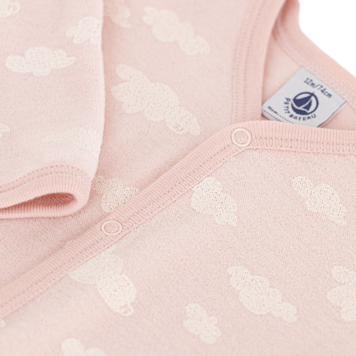 Petit Bateau - Velour Cloud Print Footie