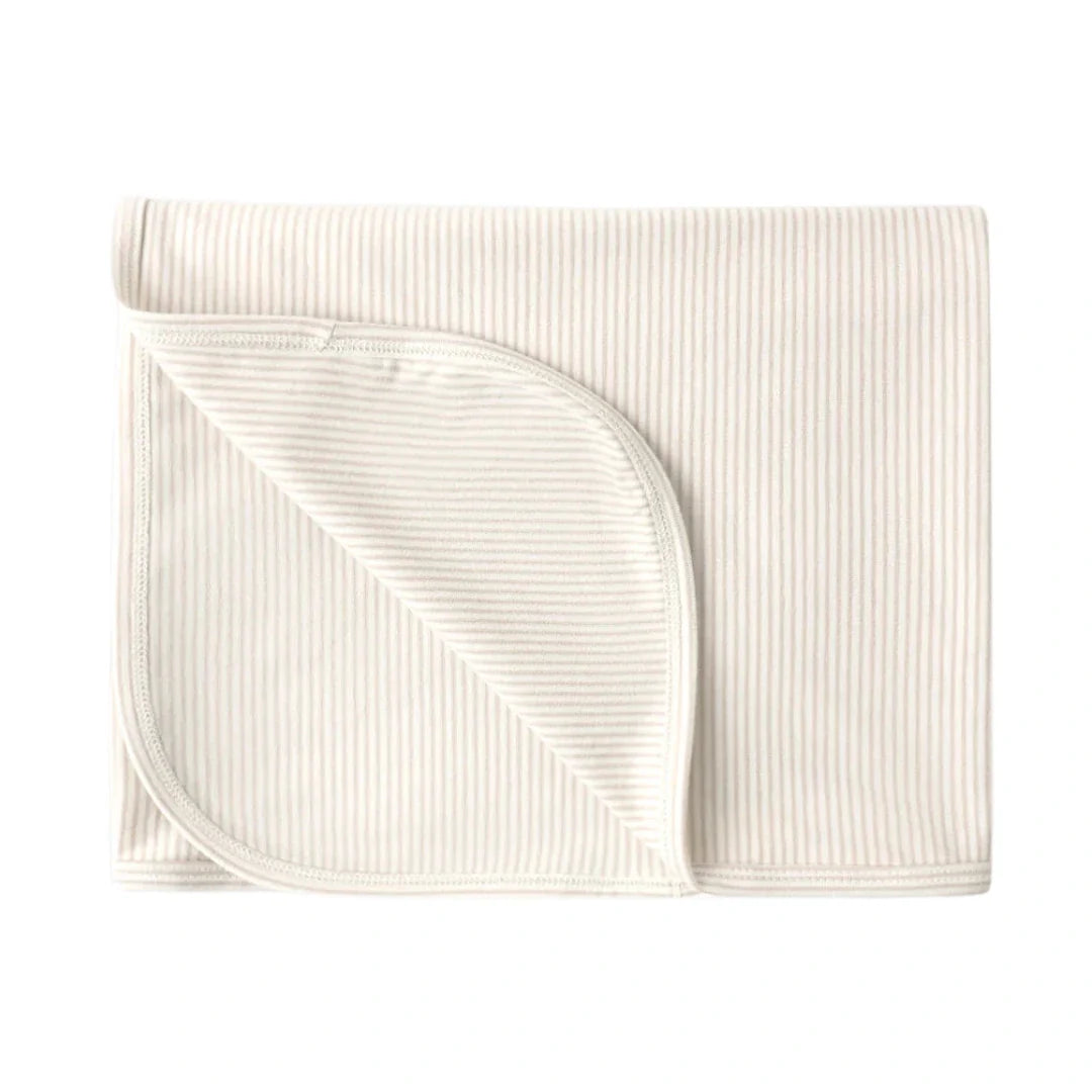 Quincy Mae Baby Micro Stripe Jersey Swaddle Blanket Boutique Newborn Toddler Designer Organic Cotton Wrap