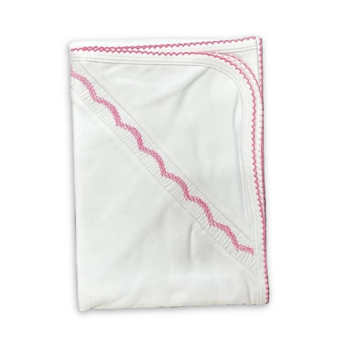 Chant De Joie Smocked Pima Blanket Soft Pima Cotton Baby Blanket Smocked Detail Design